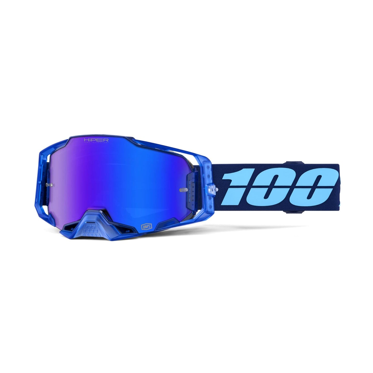 100% Armega Hiper Goggles-Coupe-Mirror Blue Lens-BRINK