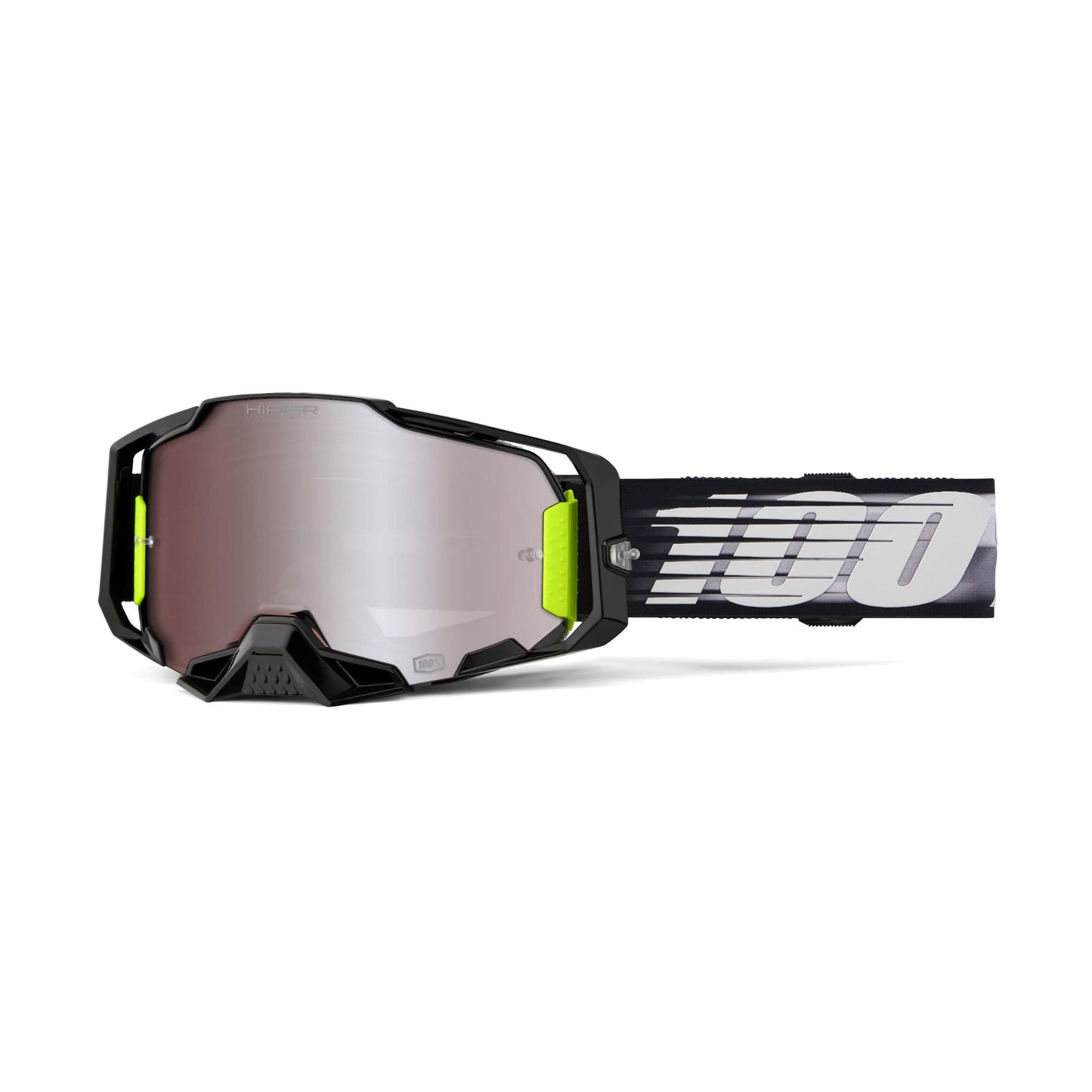 100% Armega Hiper Goggles-Lightspeed-Mirror Silver Lens-BRINK