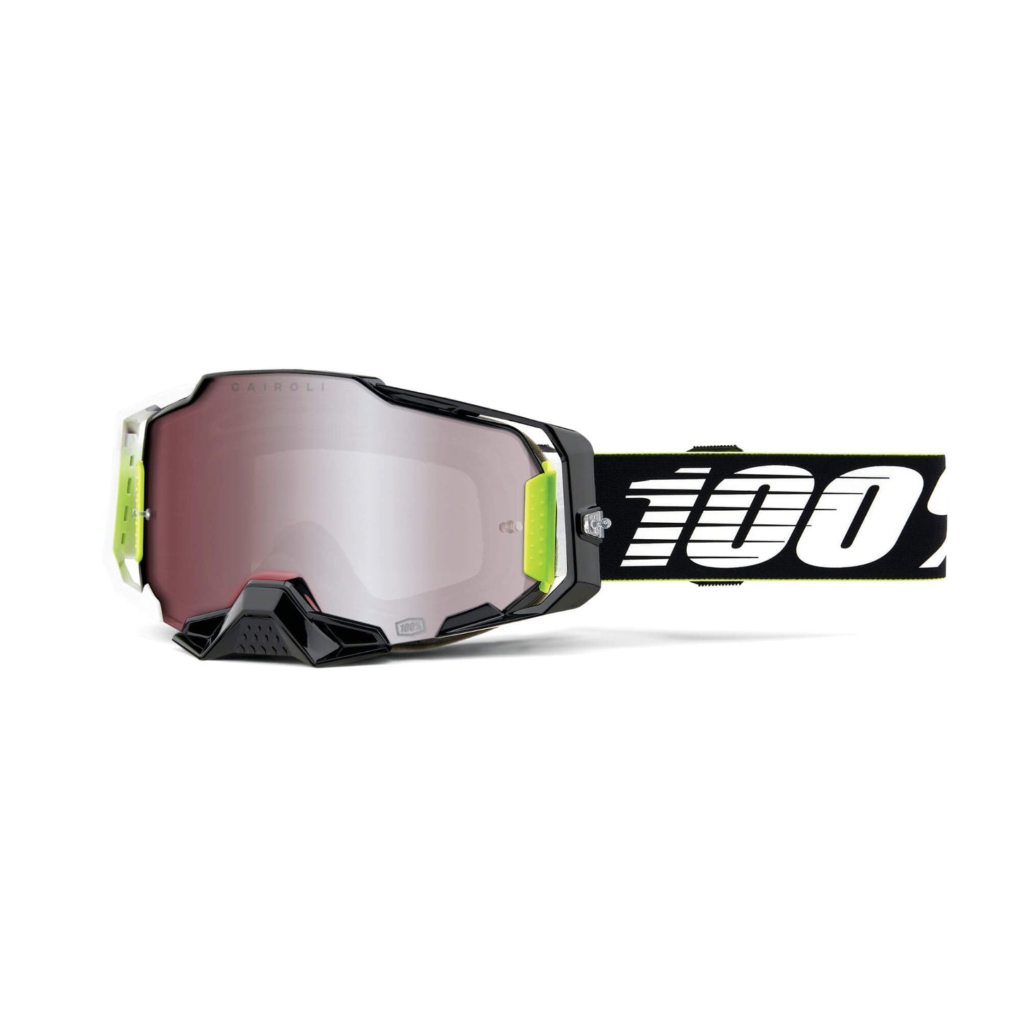 100% Armega Hiper Goggles-RACR-Mirror Silver Lens-BRINK