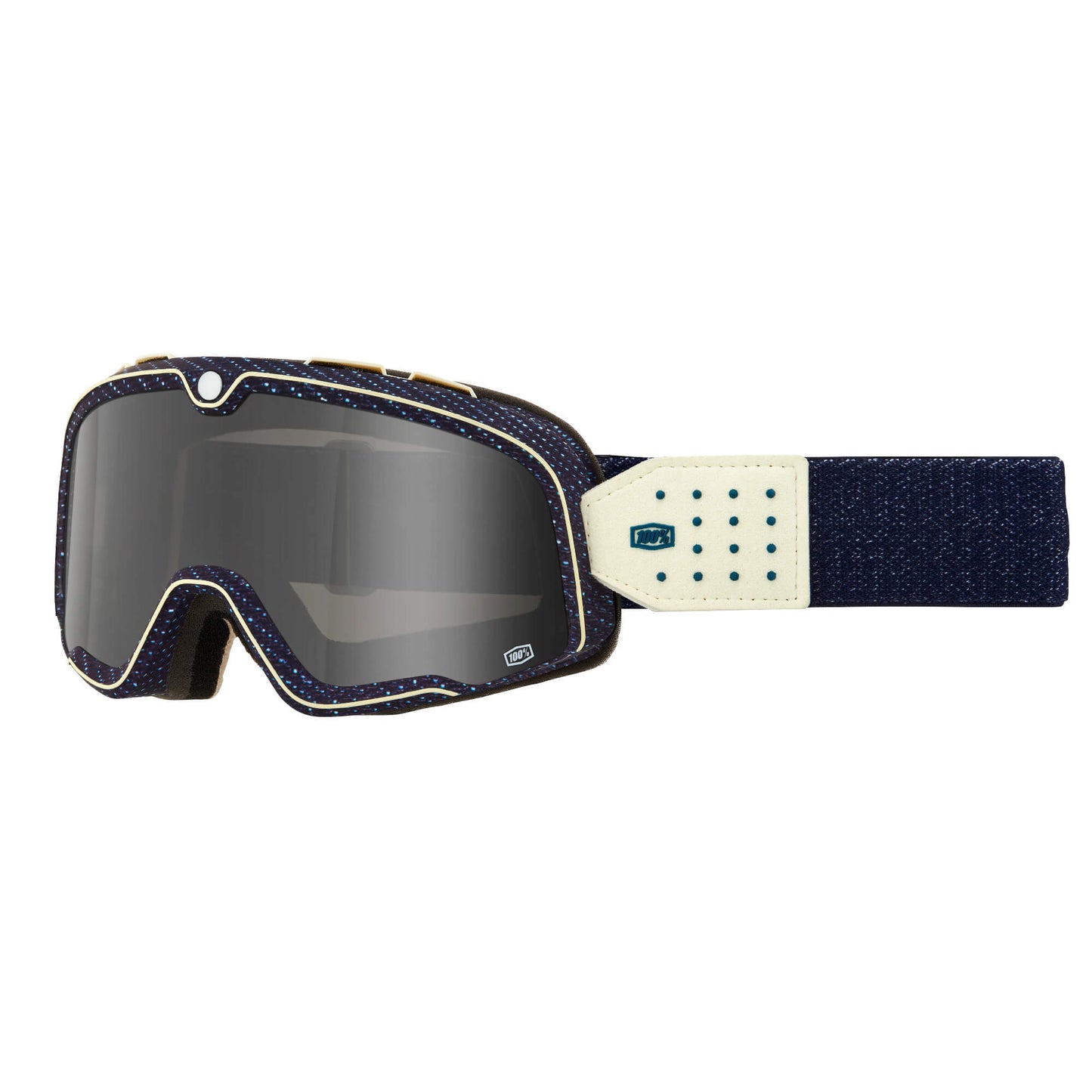 100% Barstow Goggles-Denim-Dark Smoke Lens-BRINK