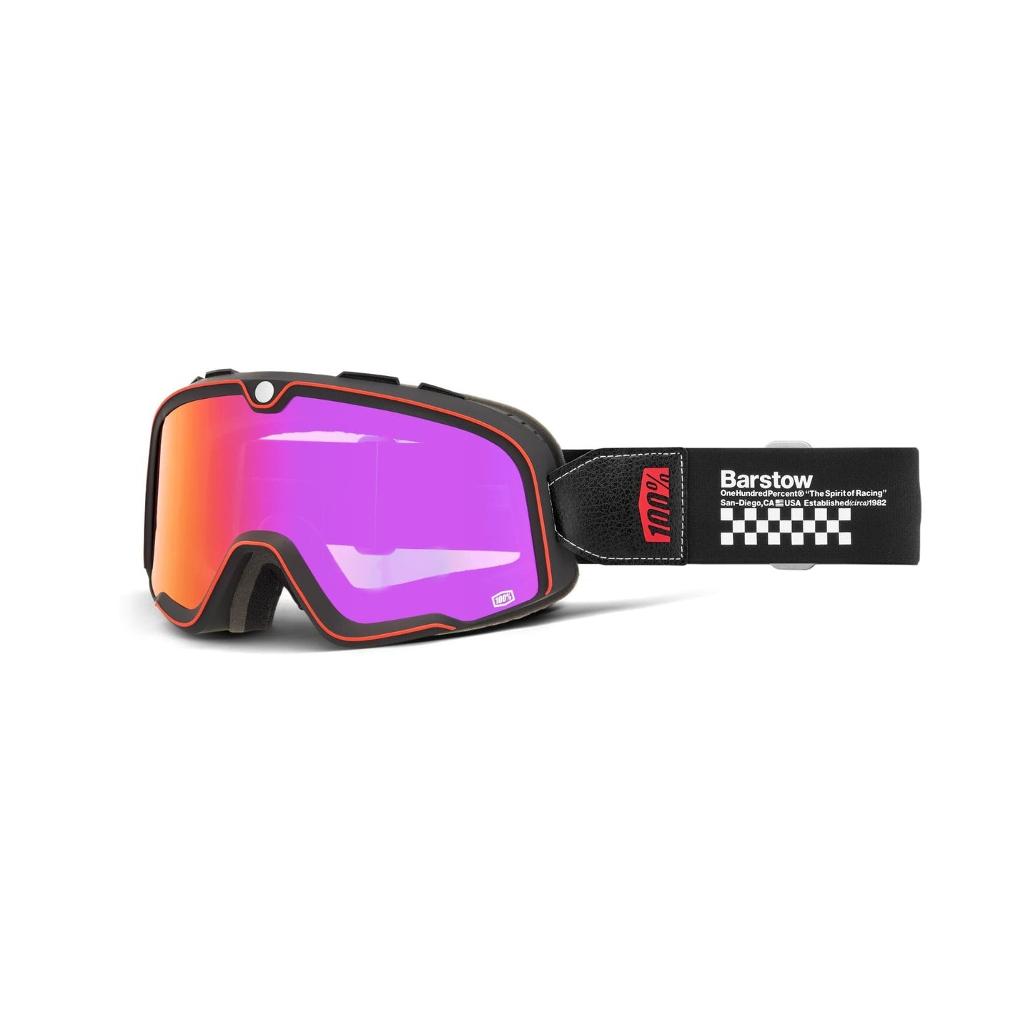 100% Barstow Goggles-Erban-Mirror Dark Red Lens-BRINK