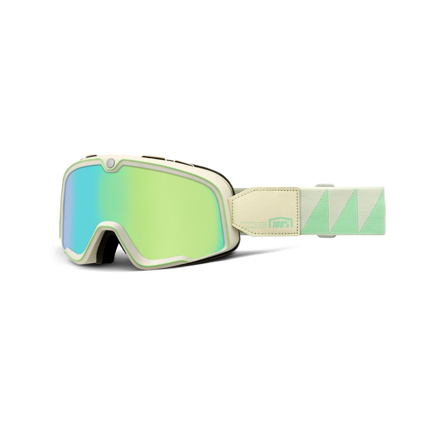 100% Barstow Goggles-Klipp-Mirror Green Lens-BRINK