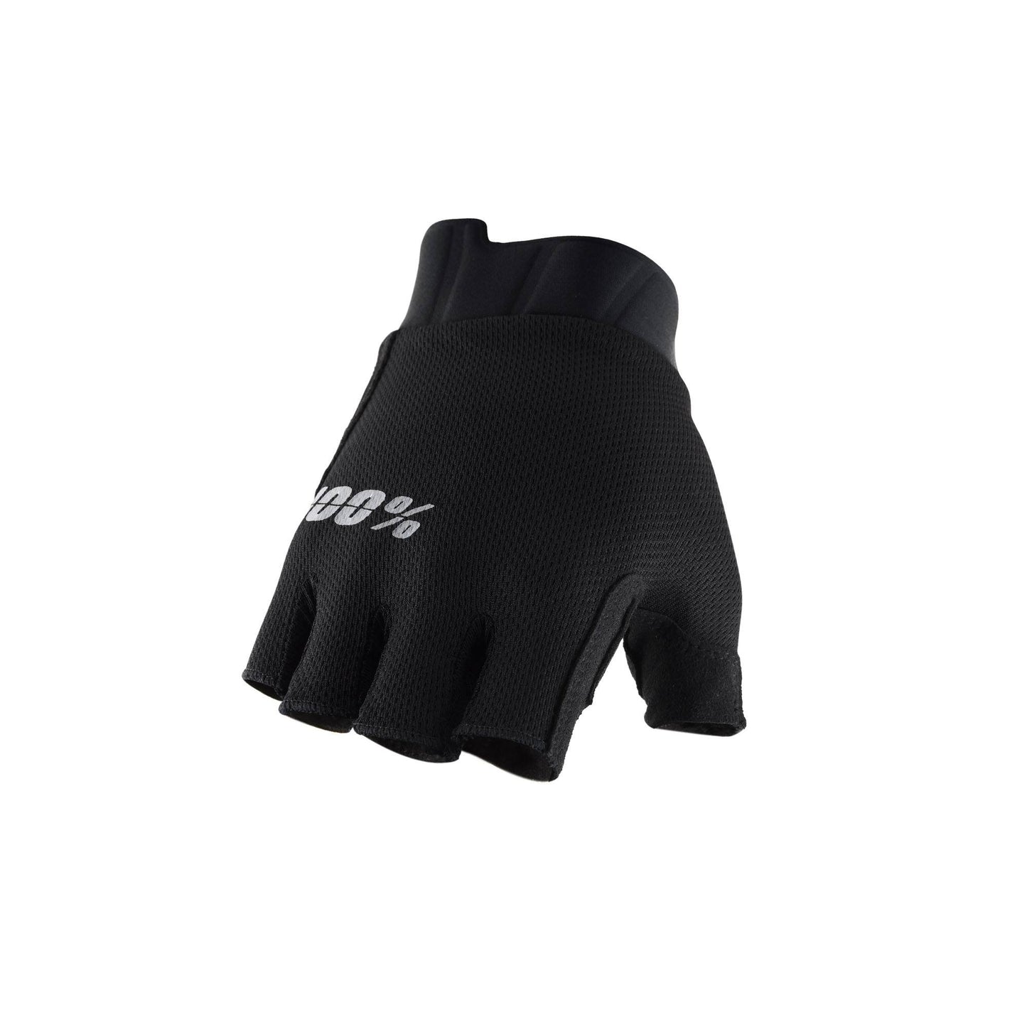 100% Exceeda Gel Short Finger Gloves-S-Black-BRINK