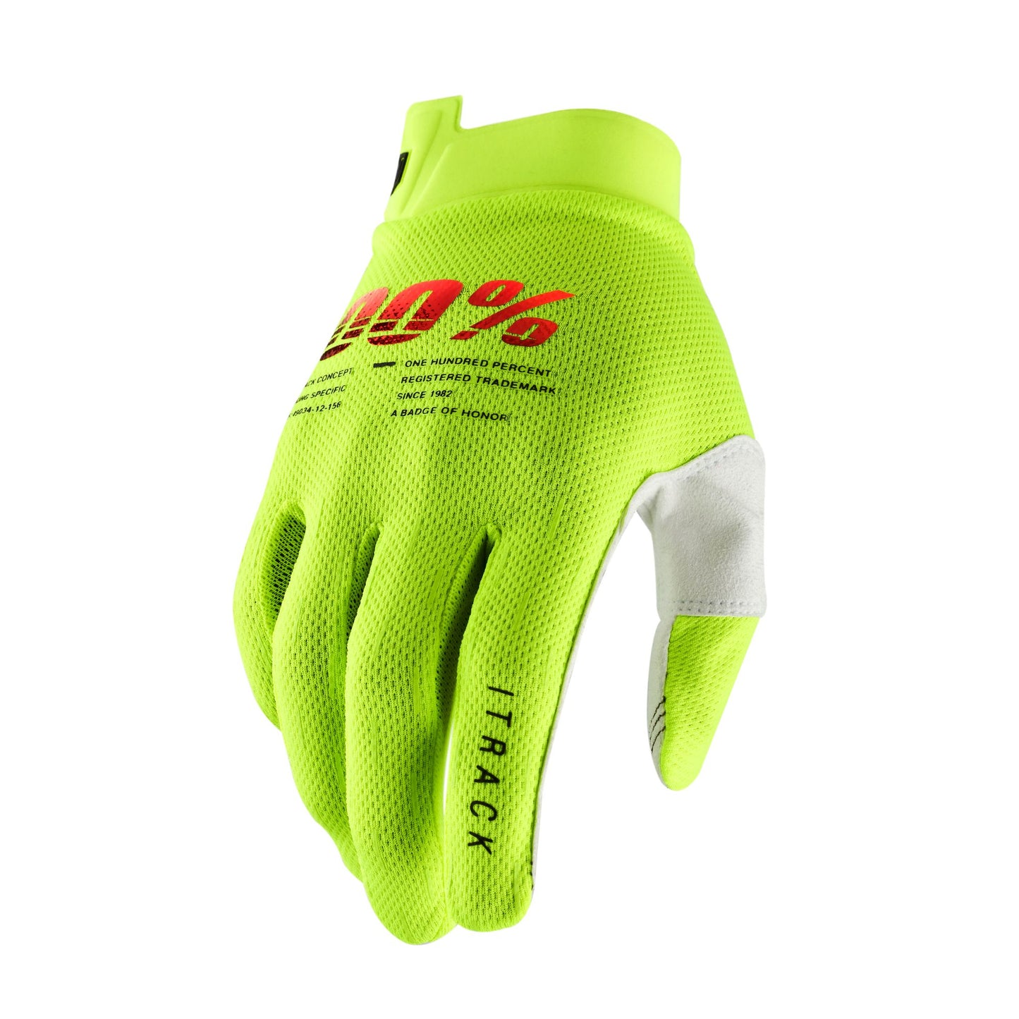 100% Itrack Gloves-S-Fluo Yellow-BRINK