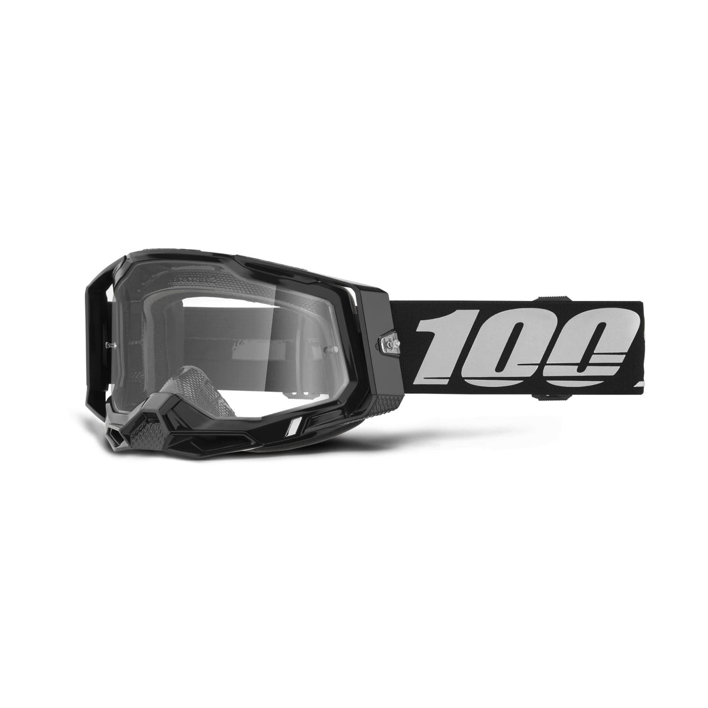 100% Racecraft 2 Goggles-Black-Clear Lens-BRINK