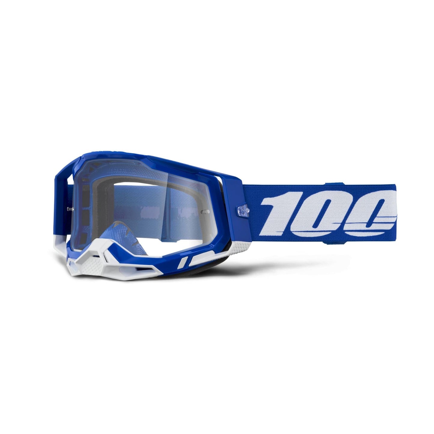 100% Racecraft 2 Goggles-Blue-Clear Lens-BRINK