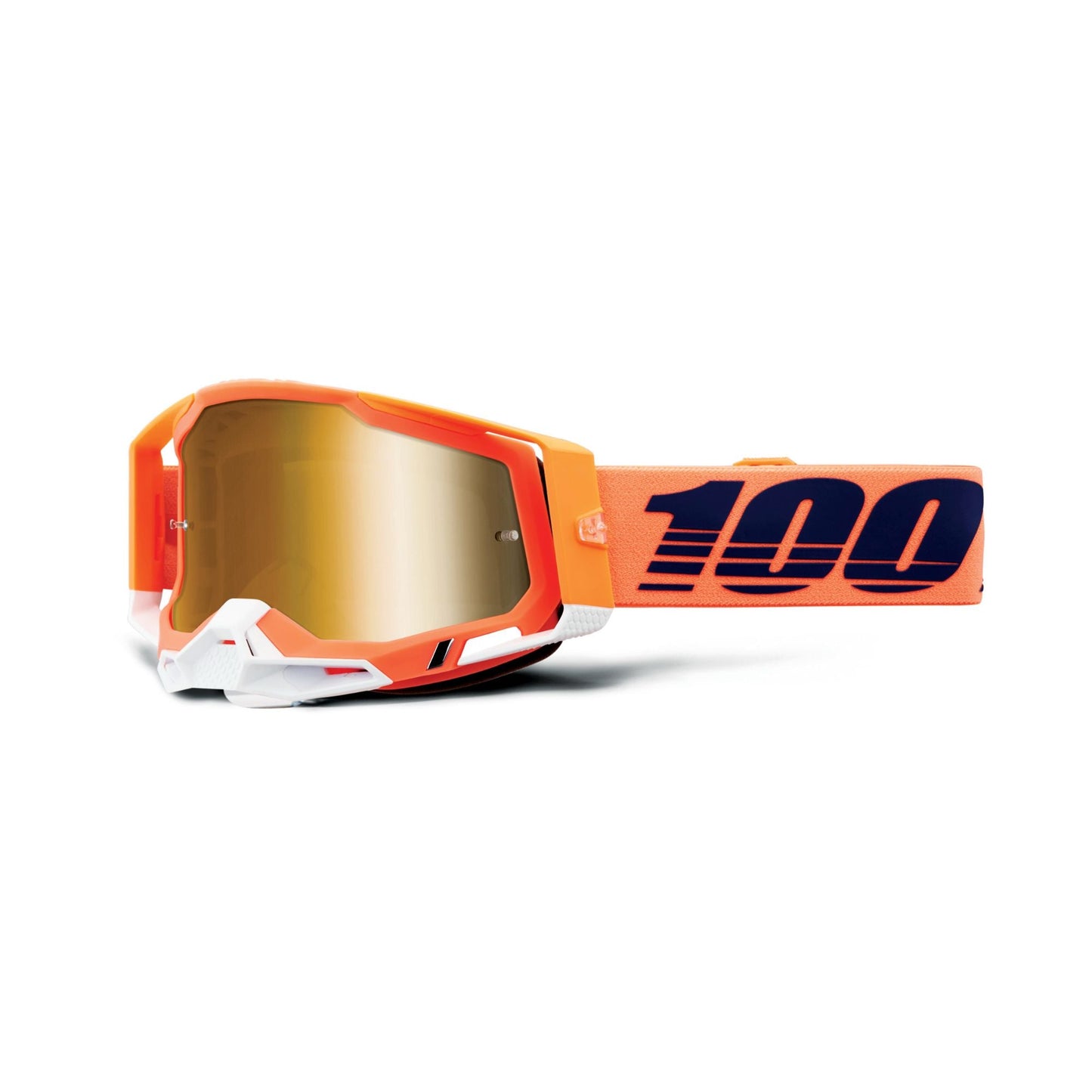 100% Racecraft 2 Goggles-Coral-Mirror True Gold Lens-BRINK