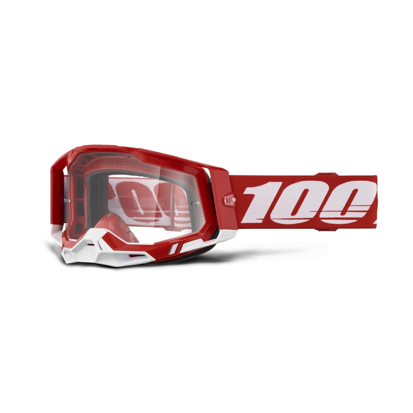 100% Racecraft 2 Goggles-Red-Clear Lens-BRINK