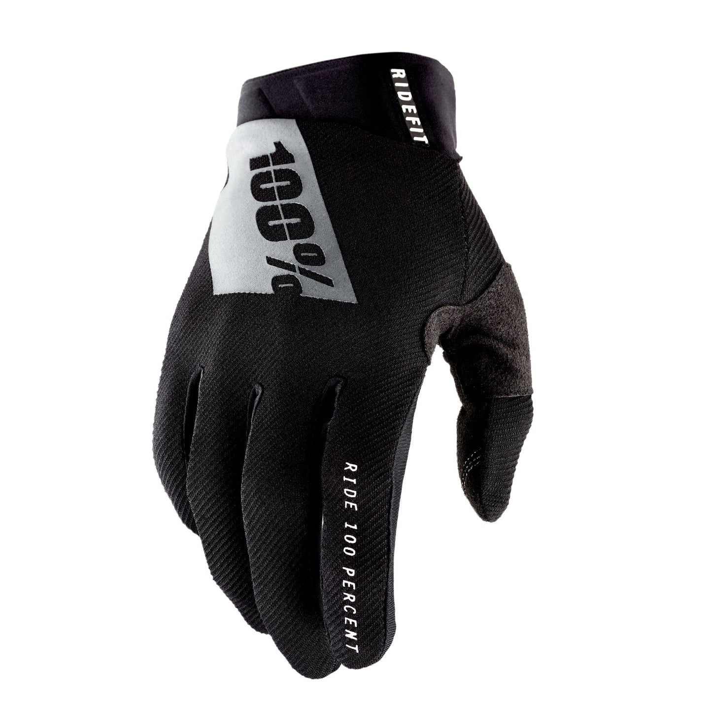 100% Ridefit Gloves-S-Black / White-BRINK