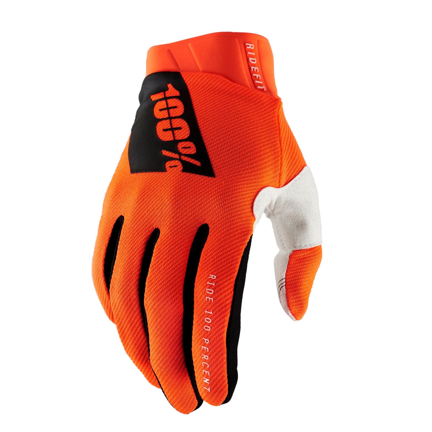 100% Ridefit Gloves-S-Fluo Orange-BRINK