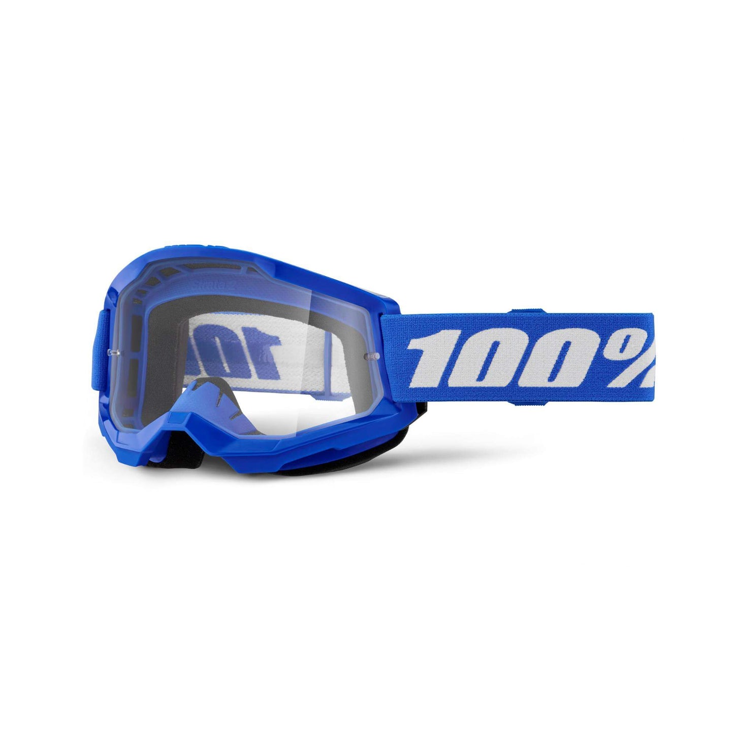 100% Strata 2 Goggles-Blue-Clear Lens-BRINK