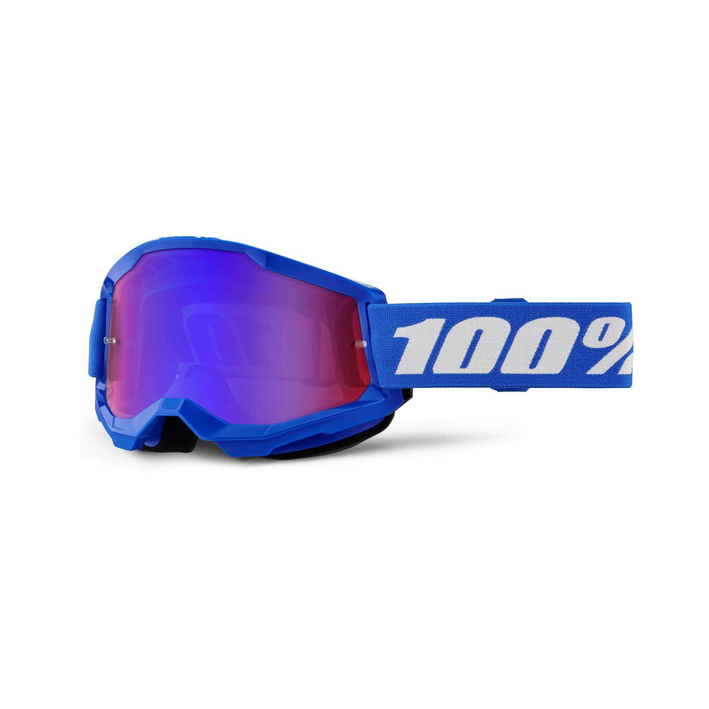 100% Strata 2 Goggles-Blue-Mirror Red/Blue Lens-BRINK