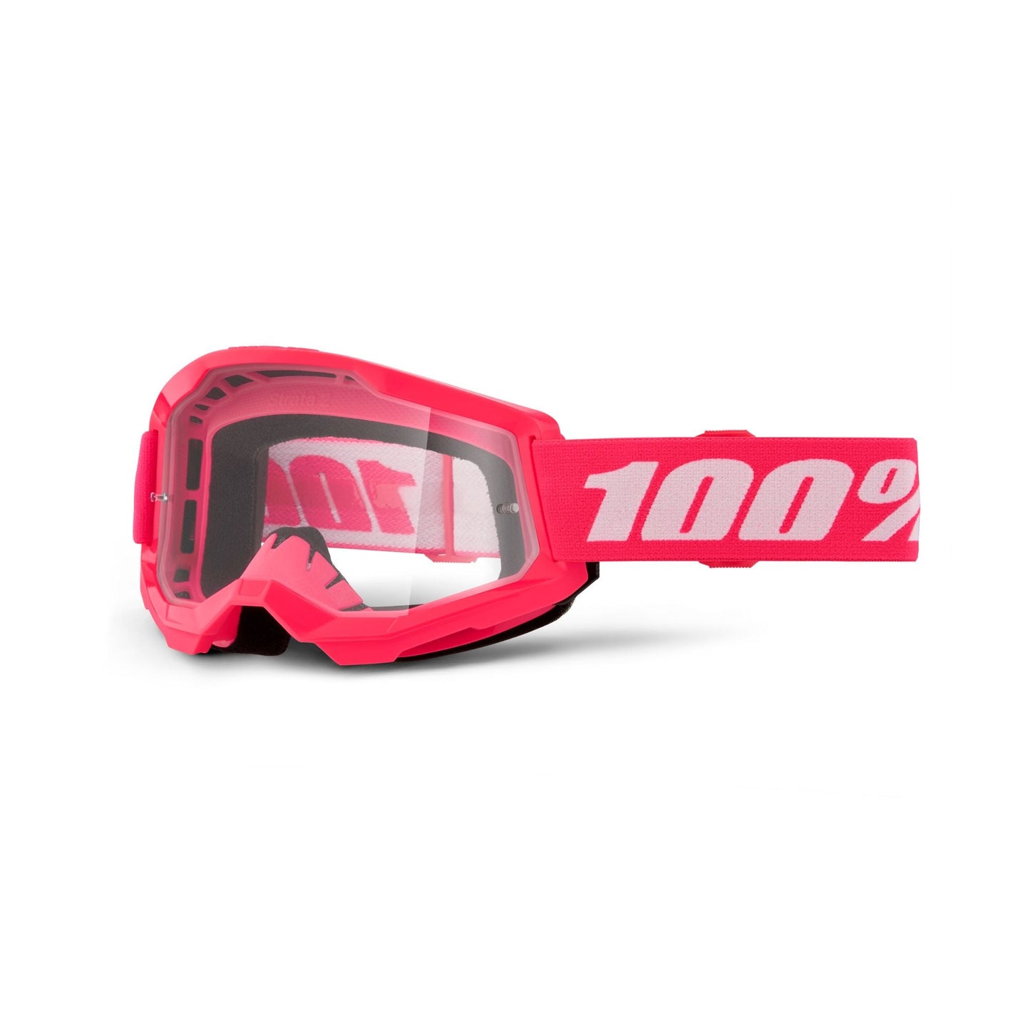 100% Strata 2 Goggles-Pink-Clear Lens-BRINK