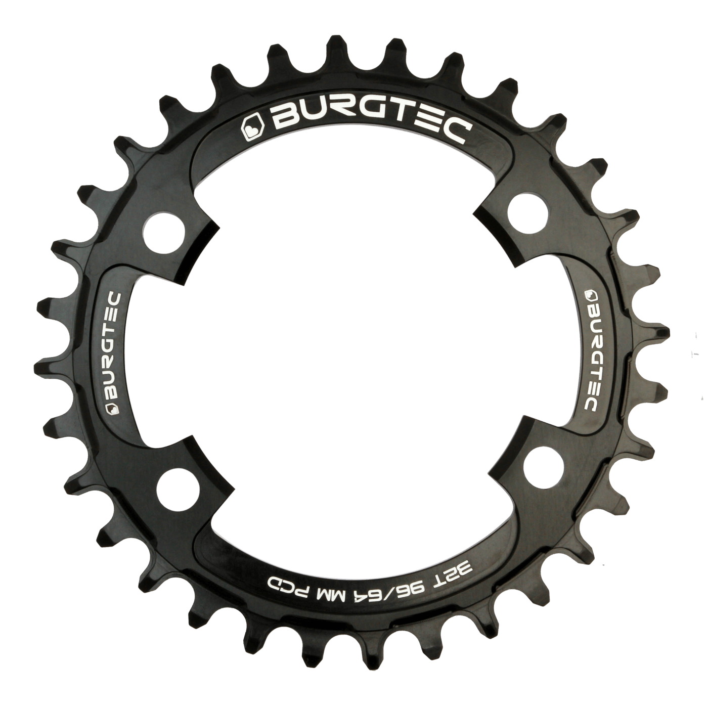 Burgtec 4-bolt 96/64mm PCD Oval Thick Thin Chainring