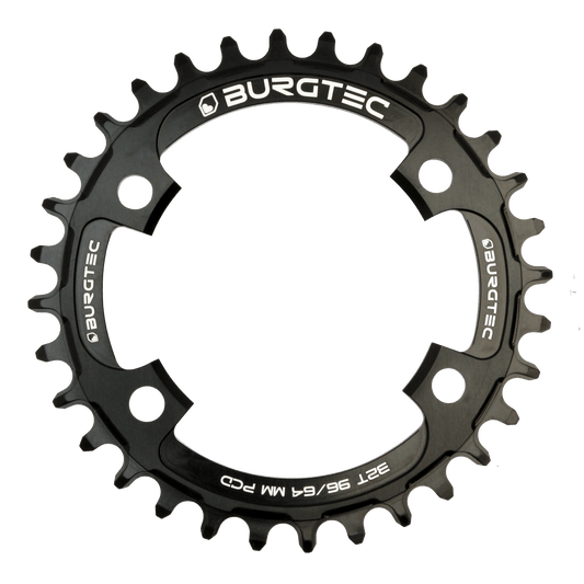 Burgtec 4-bolt 96/64mm PCD Oval Thick Thin Chainring