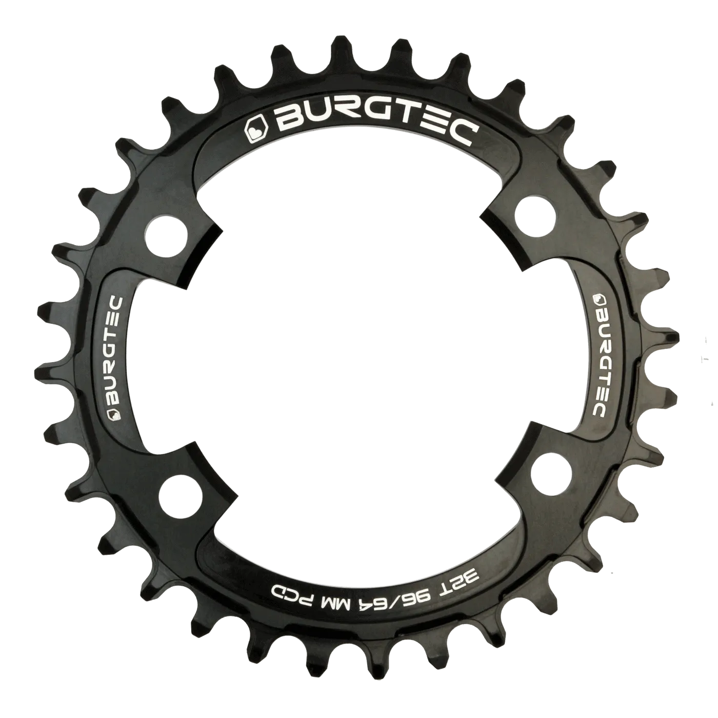 Burgtec 4-bolt 96/64mm PCD Thick Thin Chainring