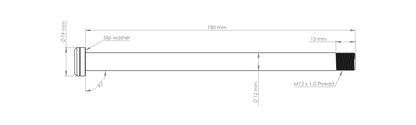Burgtec 180mm x 12mm 1.00mm Pitch Rear Axle-BRINK