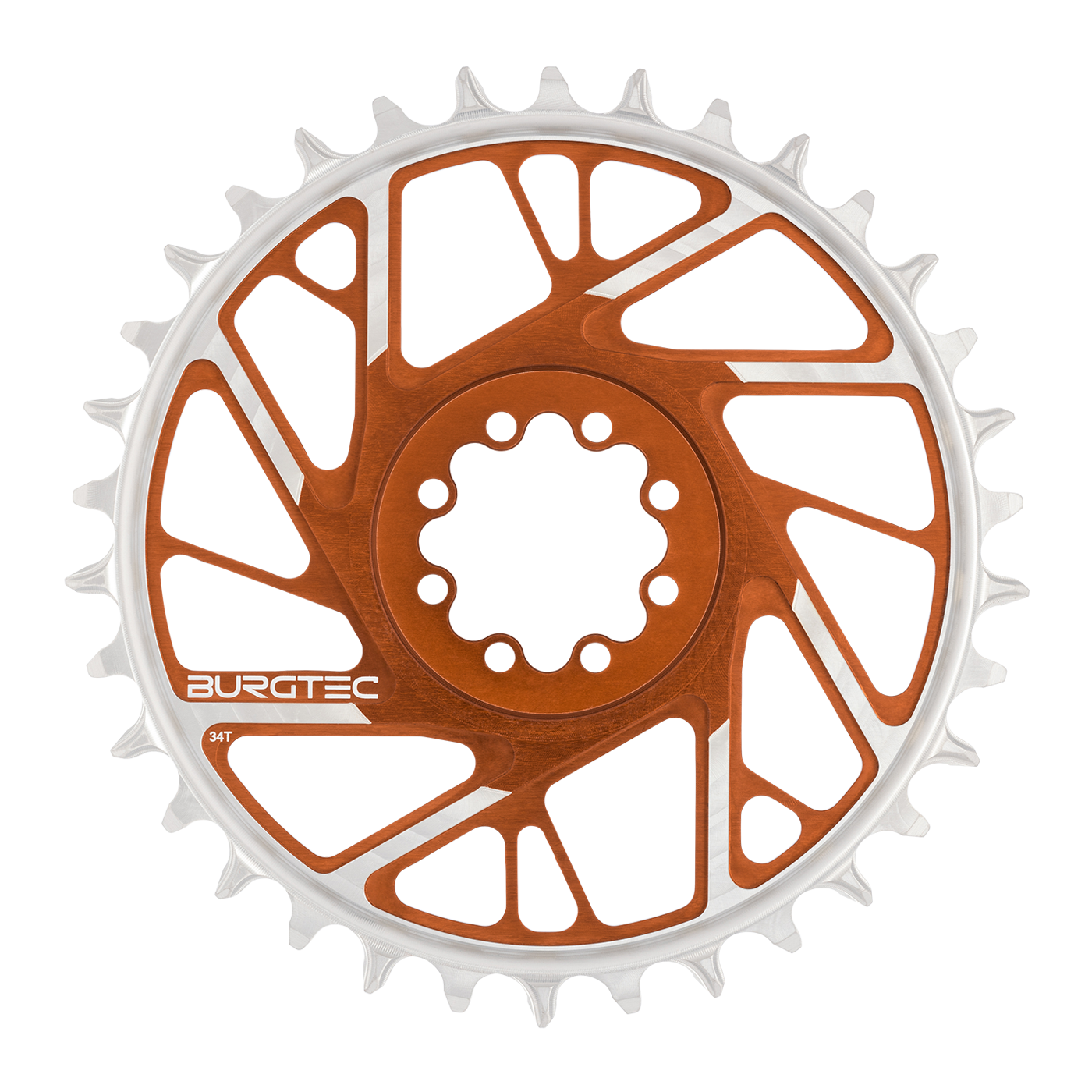 Burgtec 3mm Offset Thick Thin Chainring for SRAM 8-Bolt-BRINK