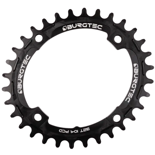 Burgtec 4-bolt 104mm BCD Oval Thick Thin Chainring-32T-Burgtec Black-BRINK