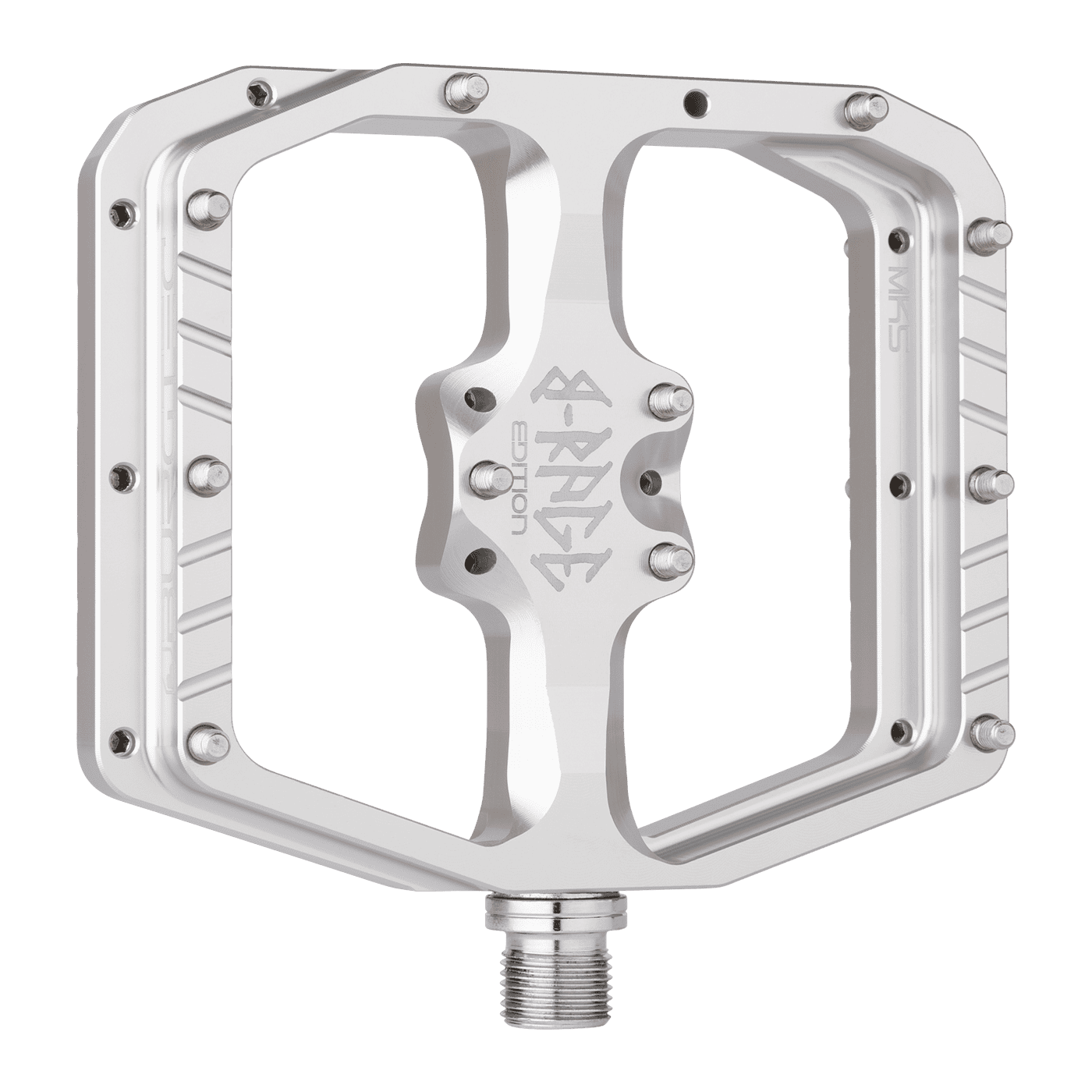 Burgtec B-Rage Penthouse Flat MK5 Pedals-Rhodium Silver-BRINK