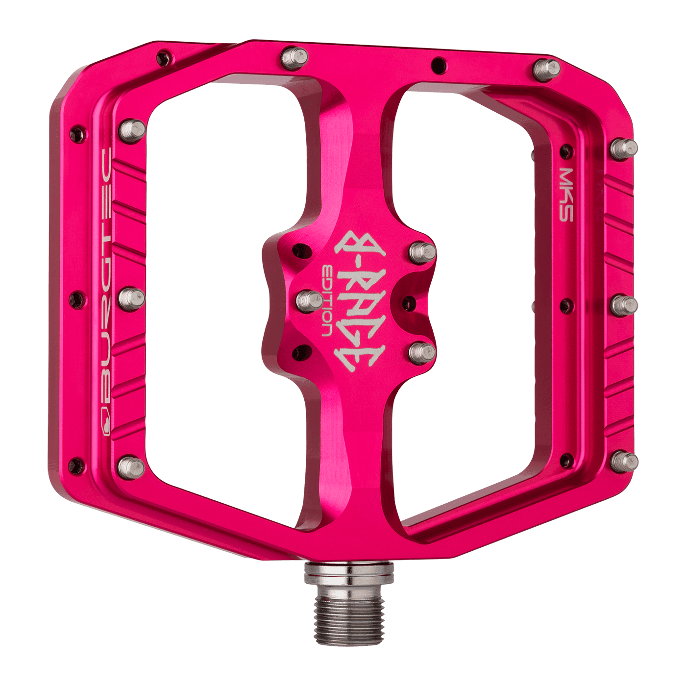 Burgtec B-Rage Penthouse Flat MK5 Pedals-Toxic Barbie Pink-BRINK