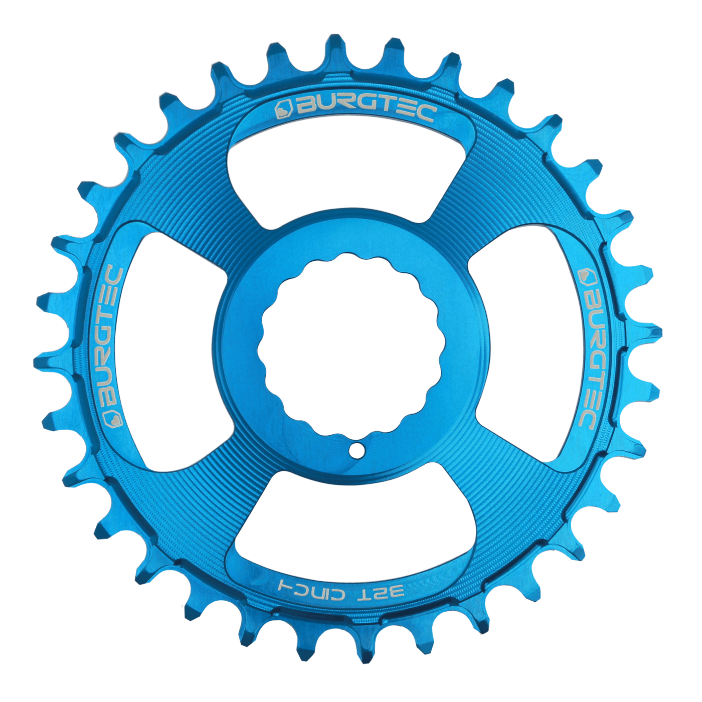 Burgtec Cinch Thick Thin Chainring-28T-Deep Blue-BRINK