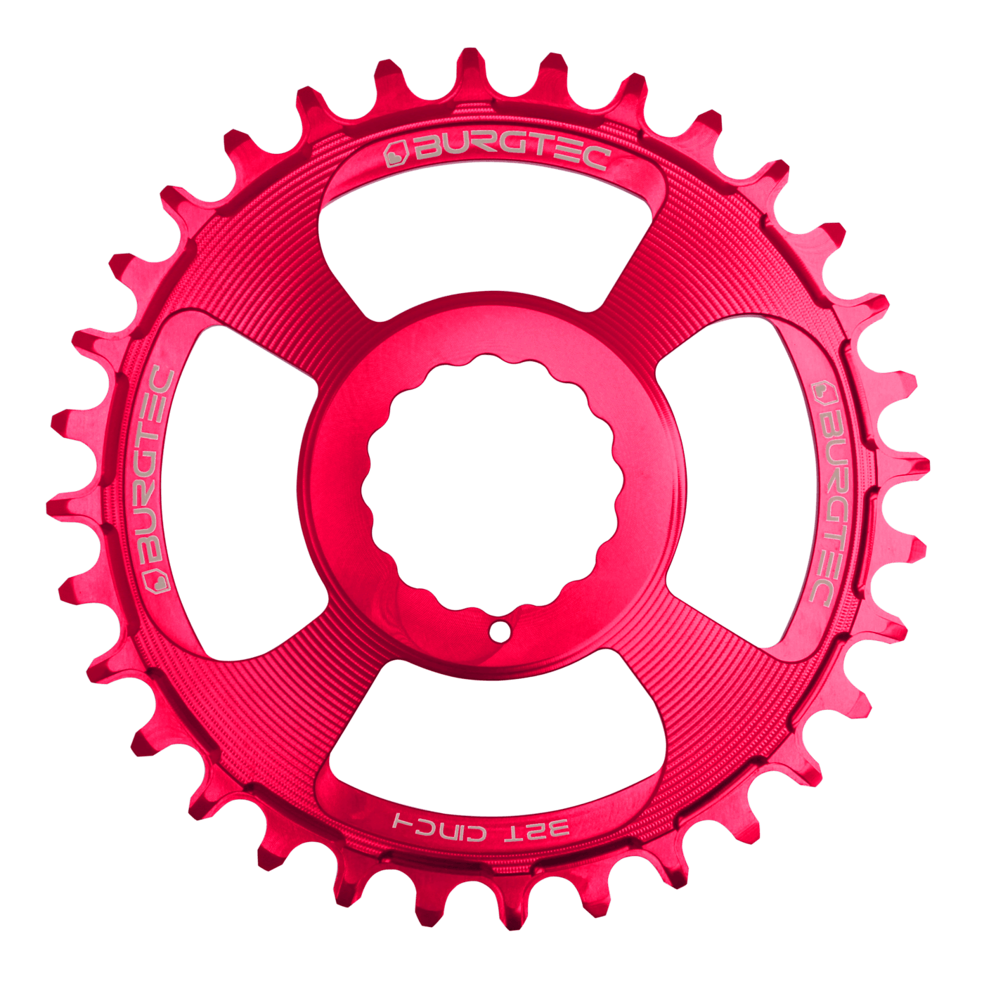 Burgtec Cinch Thick Thin Chainring-28T-Toxic Barbie Pink-BRINK