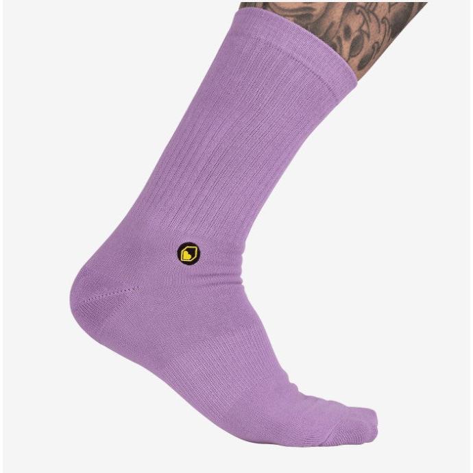 Burgtec Everyday Crew Sock-M-Lilac Breeze-BRINK
