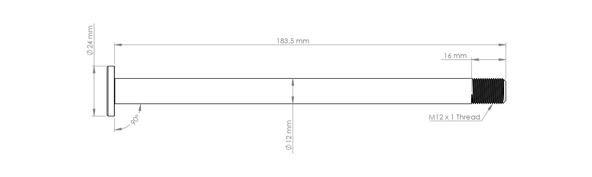 Burgtec Evil 183.5mm Rear Axle-BRINK
