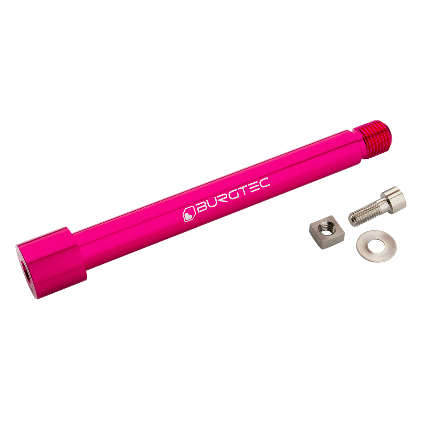 Burgtec Fox Boost 2021+ Fork Axle-Toxic Barbie Pink-BRINK