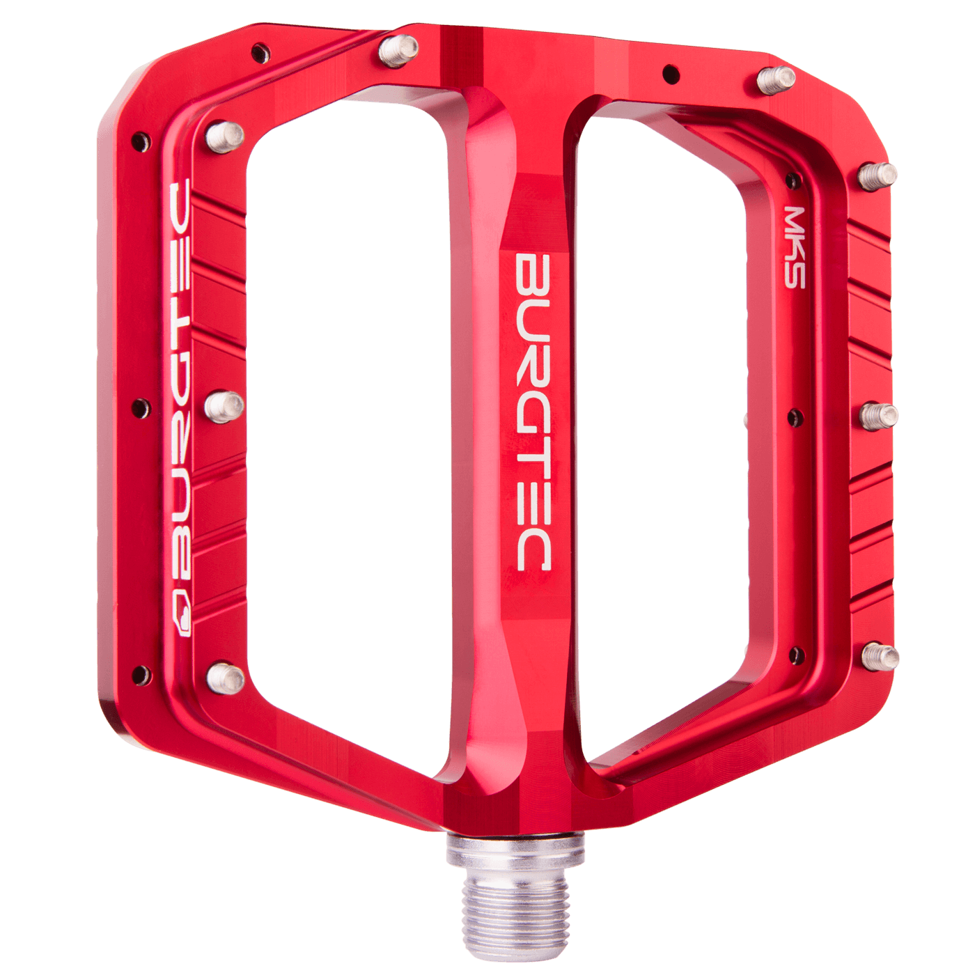 Burgtec Penthouse Flat MK5 Pedals-Race Red-BRINK