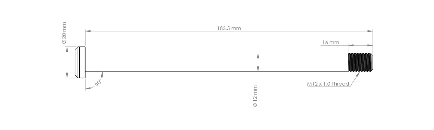 Burgtec Pivot 185.3mm Rear Axle-BRINK