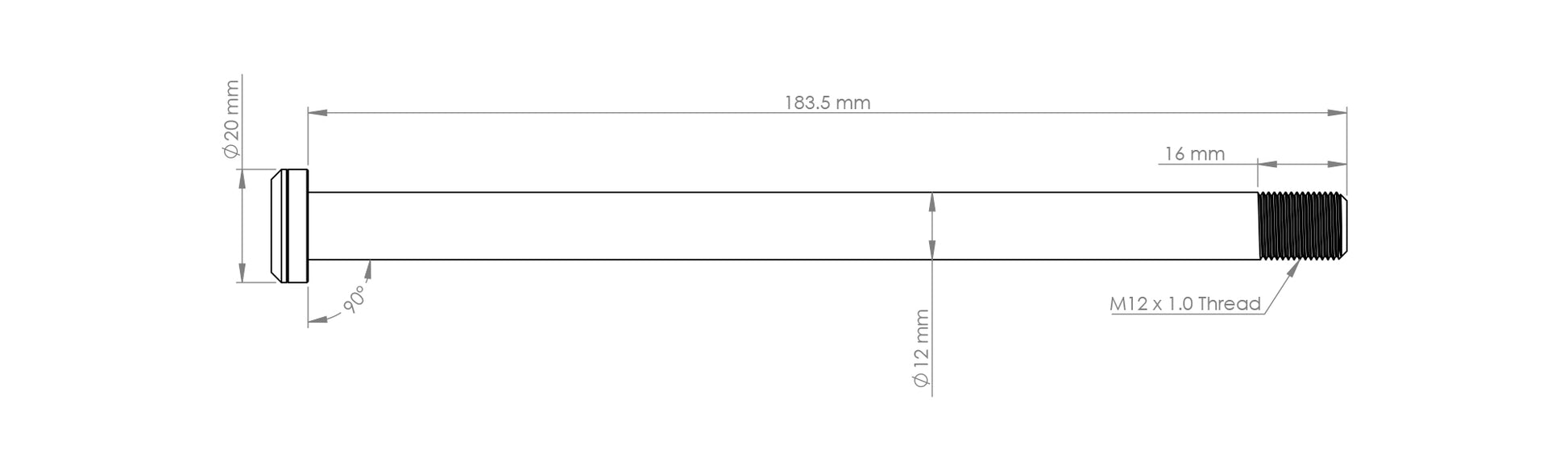 Burgtec Pivot 185.3mm Rear Axle-BRINK