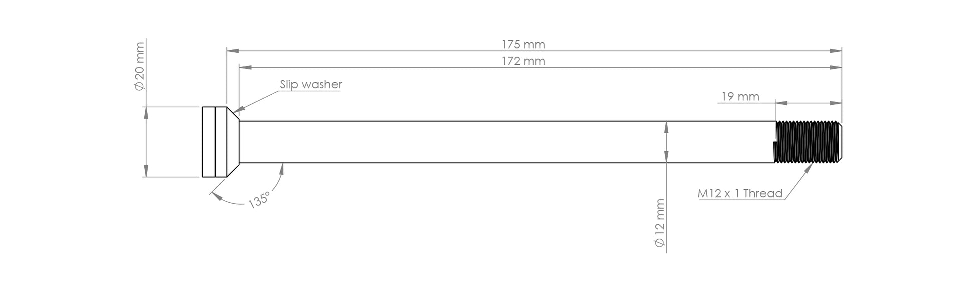Burgtec Propain 175mm Rear Axle-BRINK