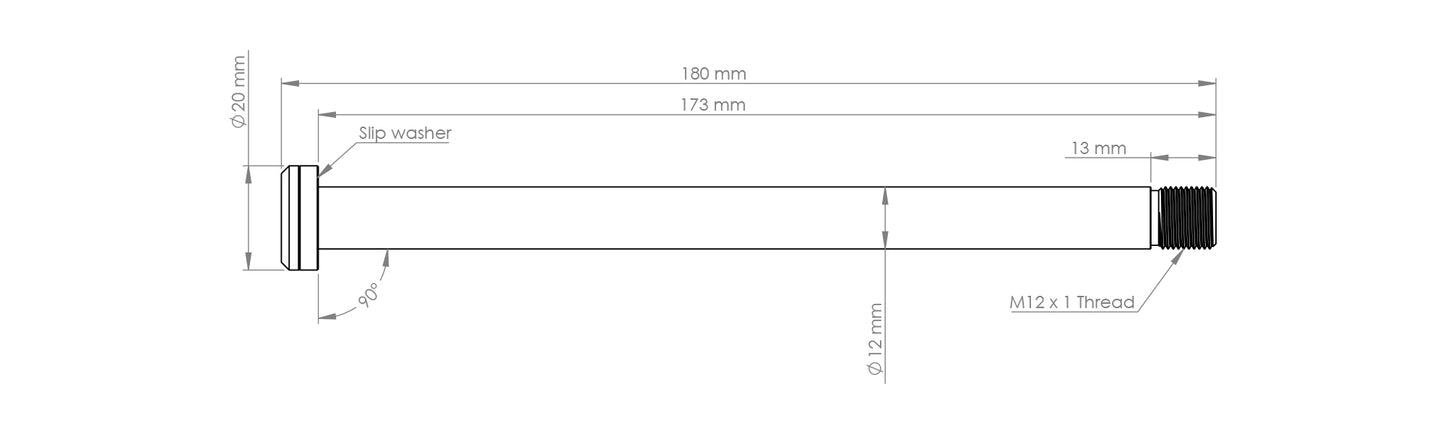 Burgtec Rocky Mountain 173mm Rear Axle-BRINK
