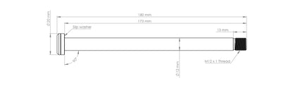 Burgtec Rocky Mountain 173mm Rear Axle-BRINK