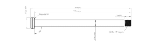 Burgtec Rocky Mountain 173mm Rear Axle-BRINK