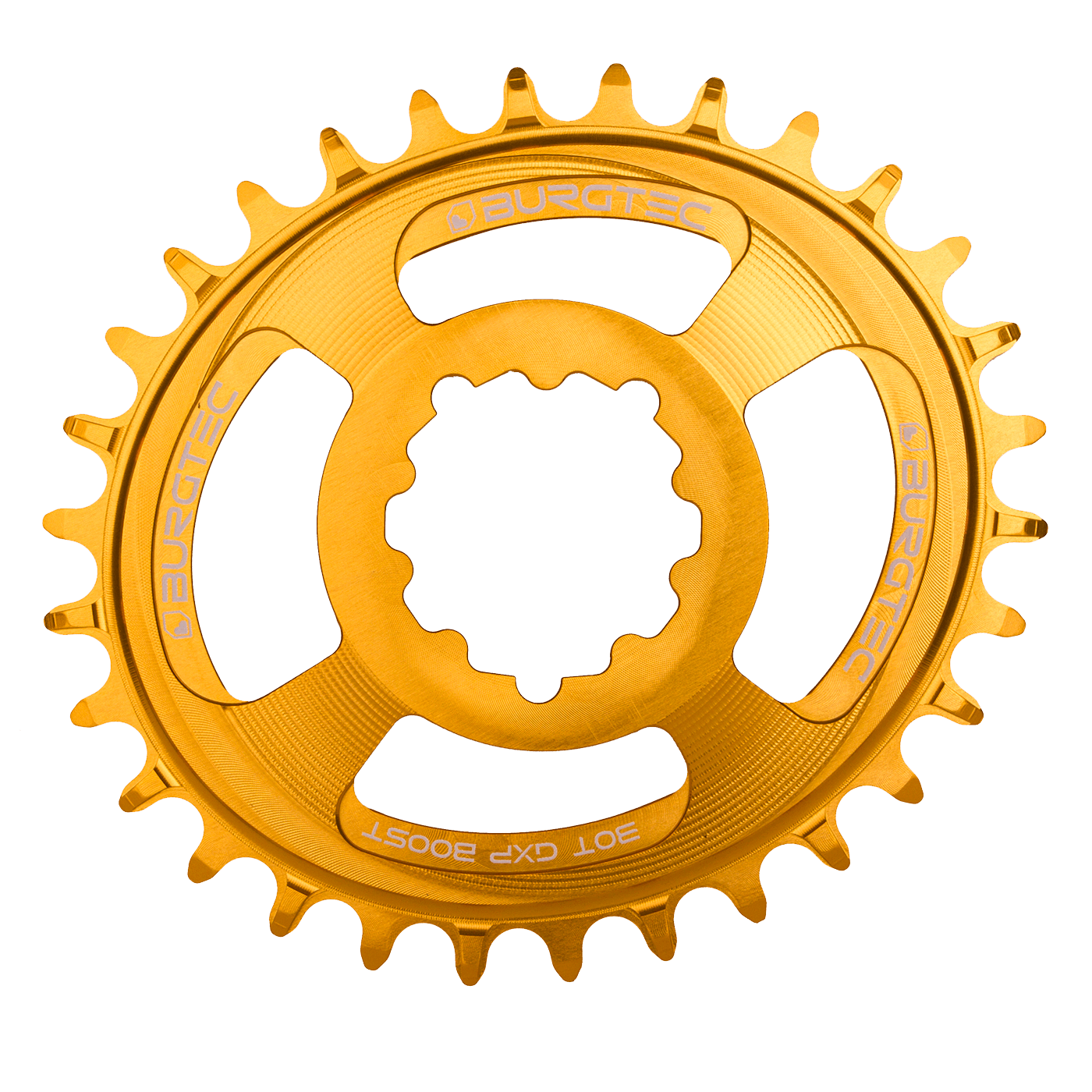 Burgtec SRAM Oval Thick Thin Chainring-30T-Bullion Gold-Boost 3mm-BRINK