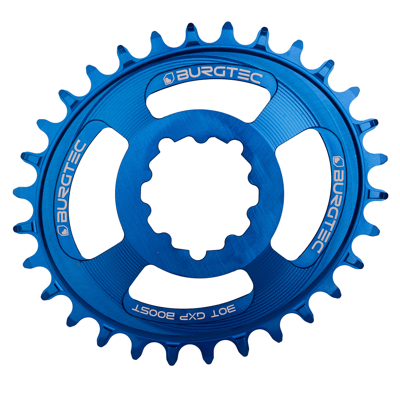 Burgtec SRAM Oval Thick Thin Chainring-30T-Deep Blue-Boost 3mm-BRINK