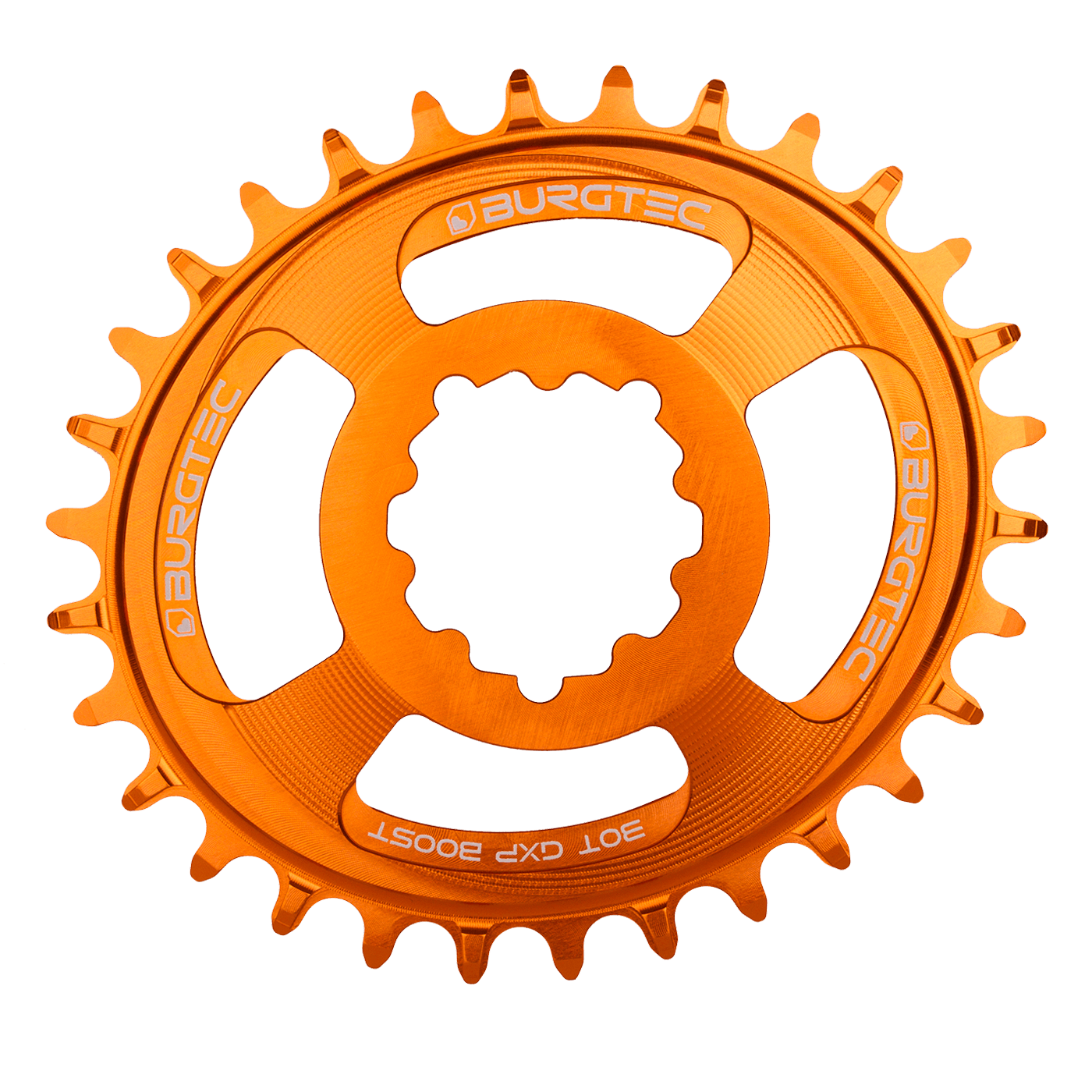 Burgtec SRAM Oval Thick Thin Chainring-30T-Iron Bro Orange-Boost 3mm-BRINK