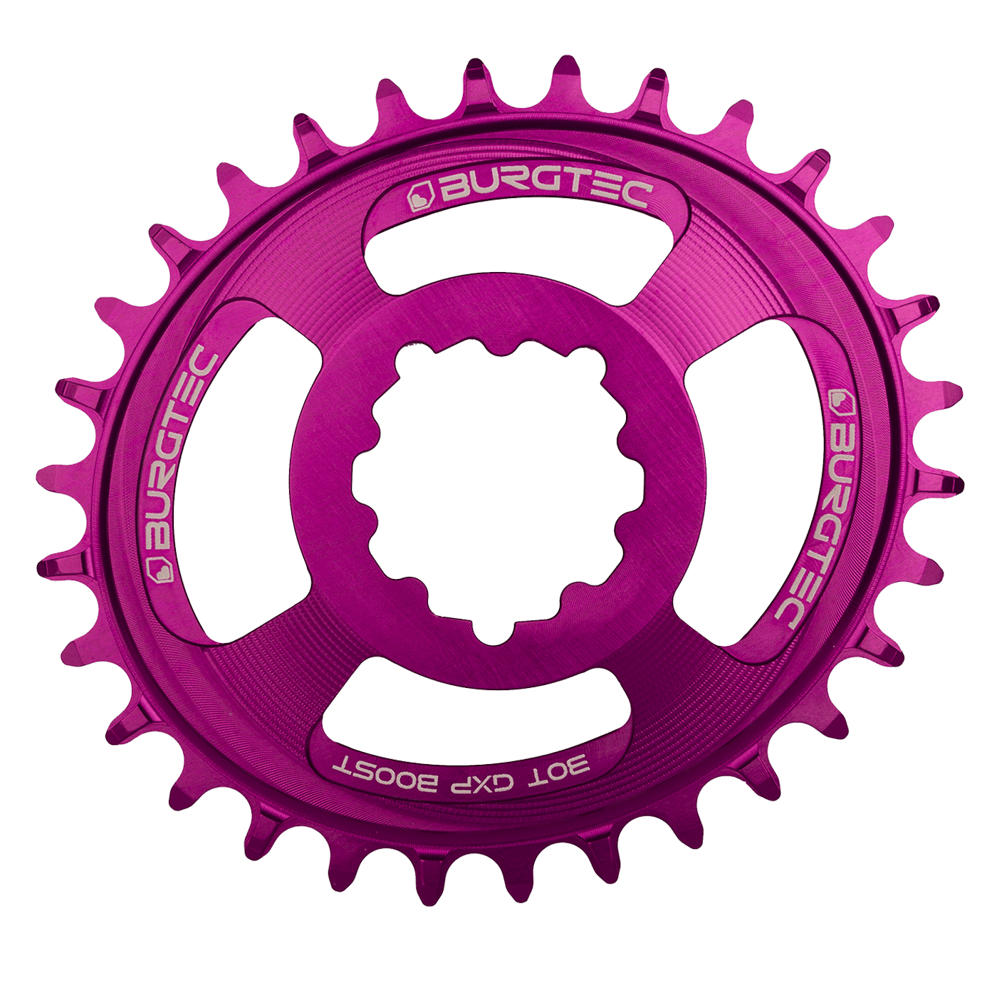 Burgtec SRAM Oval Thick Thin Chainring-30T-Purple Rain-Boost 3mm-BRINK