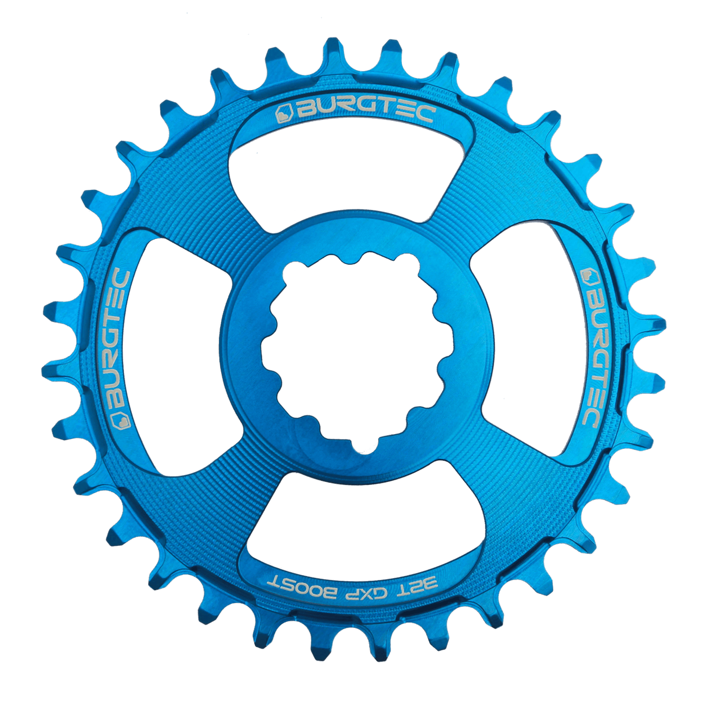 Burgtec SRAM Thick Thin Chainring-28T-Deep Blue-3mm Boost-BRINK