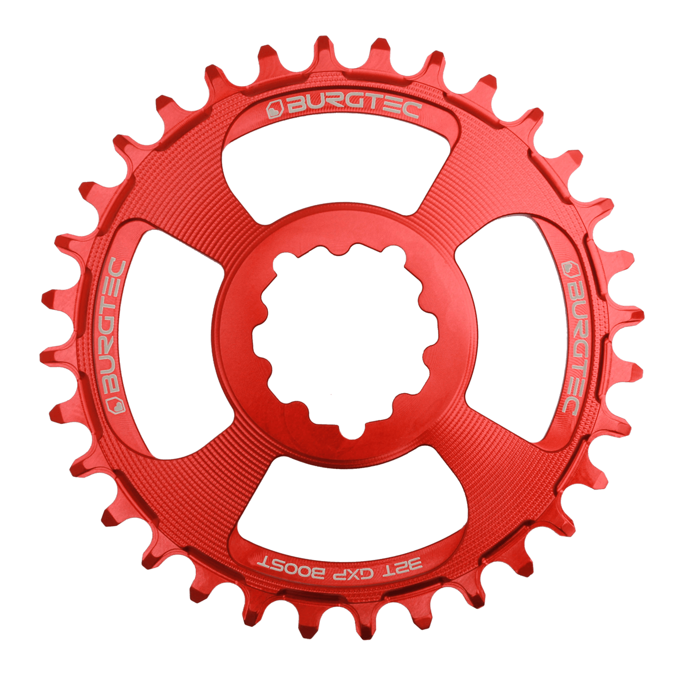 Burgtec SRAM Thick Thin Chainring-28T-Race Red-3mm Boost-BRINK