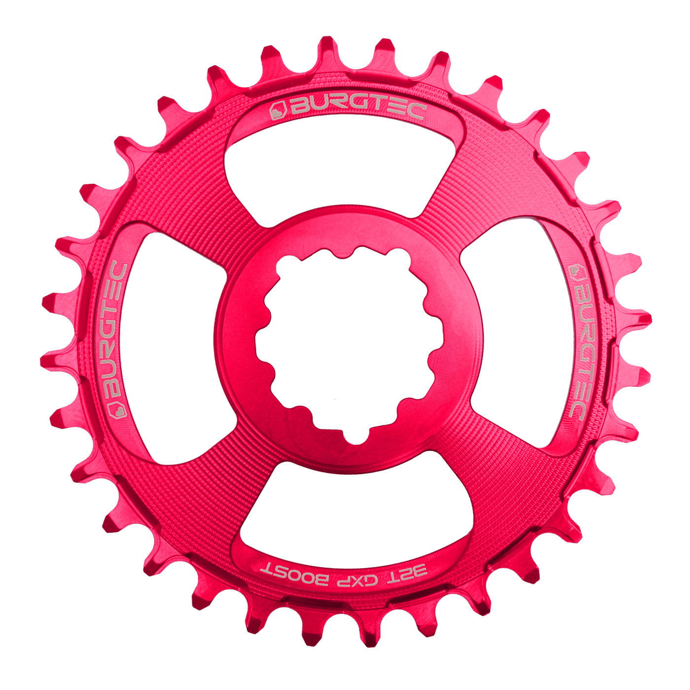 Burgtec SRAM Thick Thin Chainring-28T-Toxic Barbie Pink-3mm Boost-BRINK