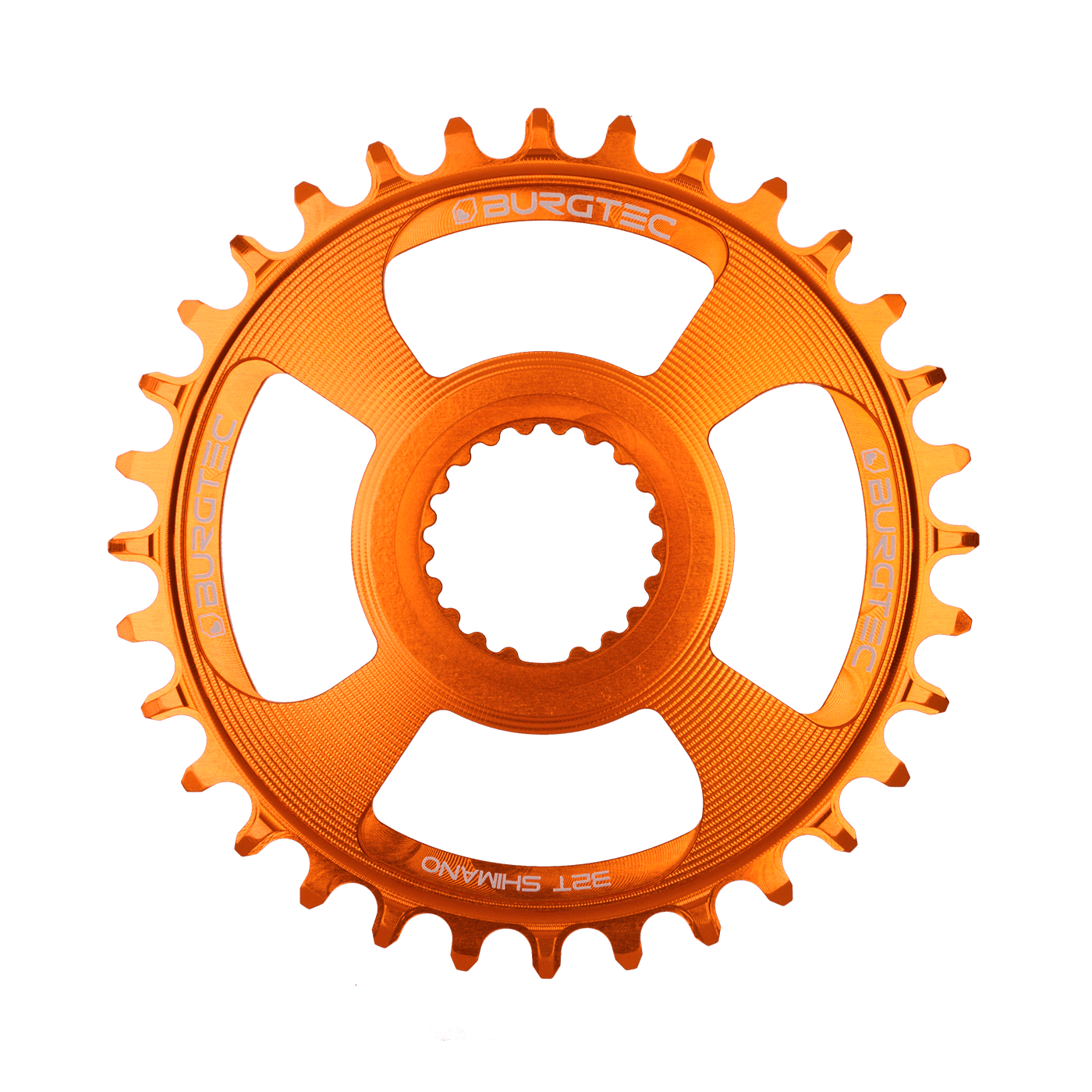 Burgtec Shimano Direct Mount Oval Thick Thin Chainring-30T-Iron Bro Orange-BRINK