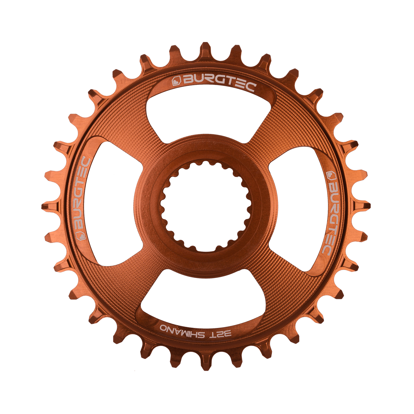 Burgtec Shimano Direct Mount Oval Thick Thin Chainring-30T-Kash Bronze-BRINK