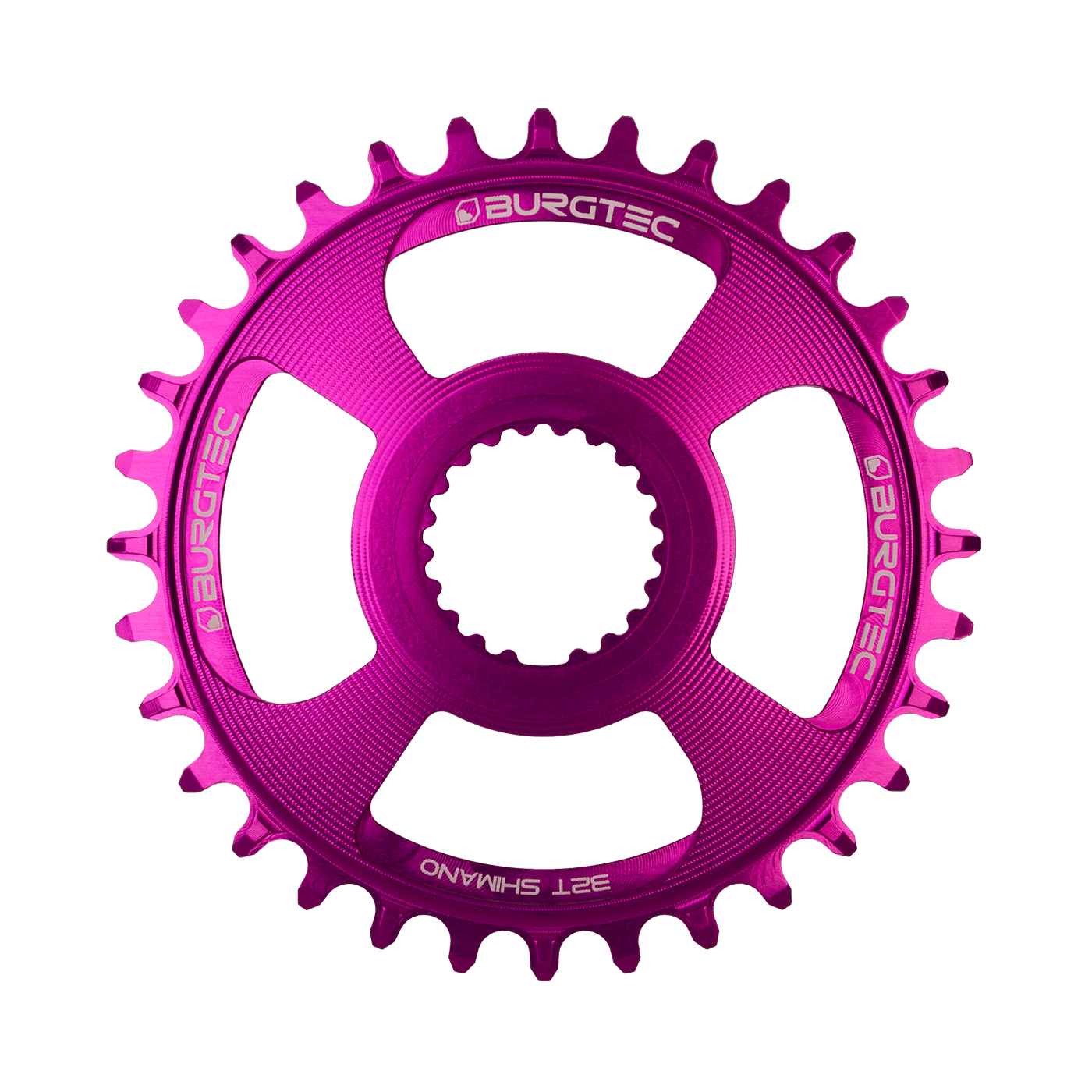 Burgtec Shimano Direct Mount Oval Thick Thin Chainring-30T-Purple Rain-BRINK