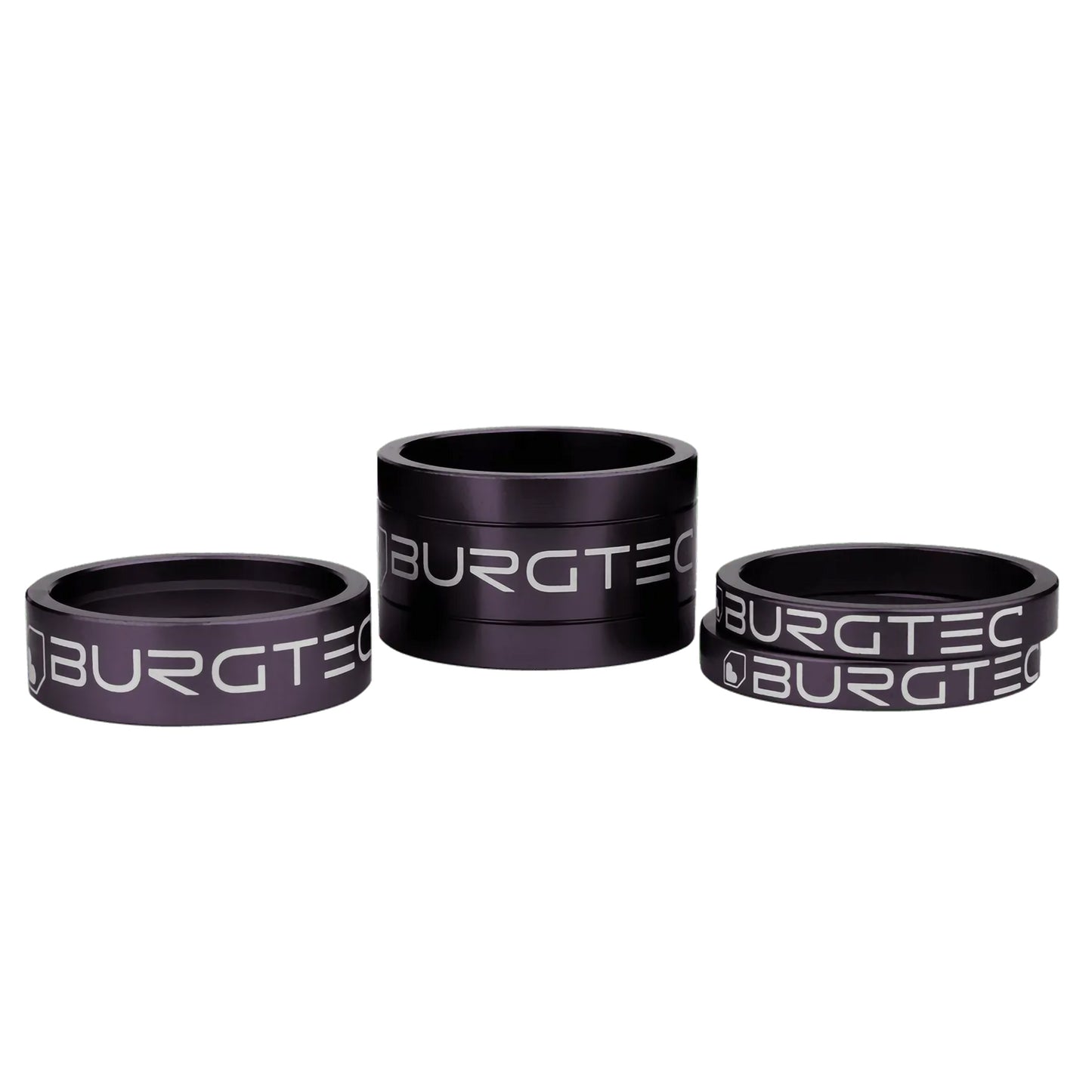 Burgtec Stem Spacer Kit LTD-5mm Spacer x2 10mm Spacer 20mm Spacer-Black Sapphire-BRINK