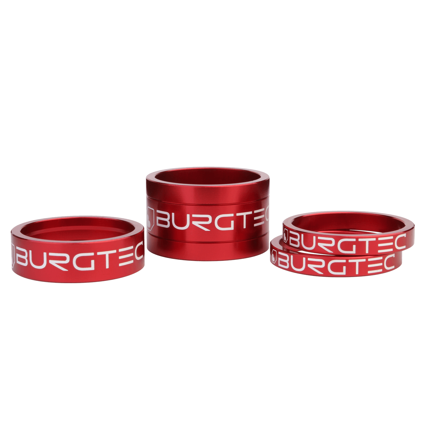 Burgtec Stem Spacer Kit-Race Red-BRINK