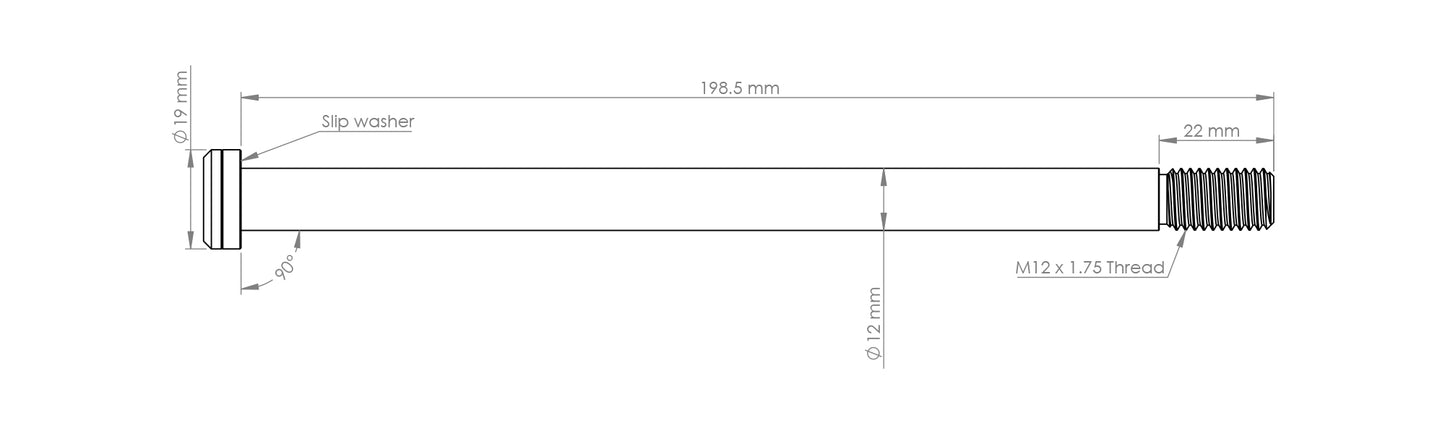 Burgtec Trek 198.5mm Rear Axle-BRINK